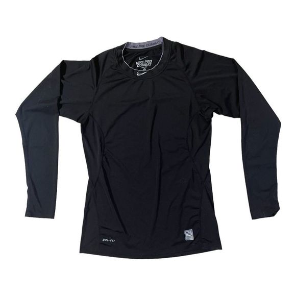 Nike Other - Nike Pro Combat Compression Shirt Long Sleeve Dri-Fit Black Small